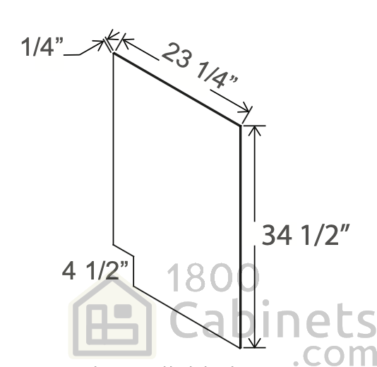 Slim Iron Black - Base Skin Veneer Panel - 23-1/4"W x 34-1/2"H x 1/4"D