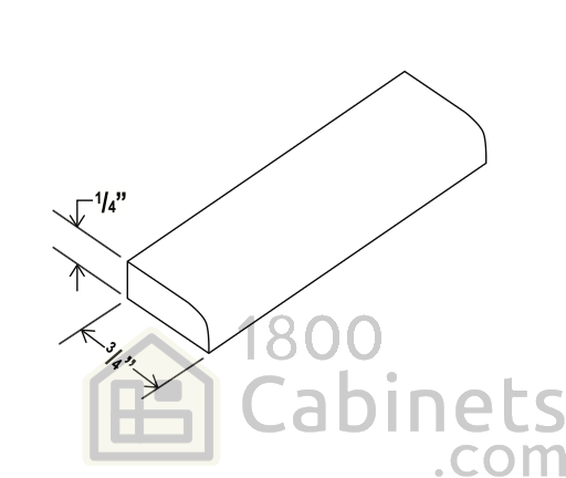 Rustic Wood - Scribe Moulding - 96"W x 1/4"H x 5/8"D