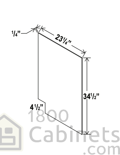 Double Dove White - Base Skin Veneer Panel - 23-1/4"W x 34-1/2"H x 1/4"D