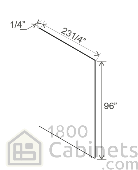 Slim Amber Oak - Tall Skin Veneer Panel - 23-1/4"W x 96"H x 1/4"D