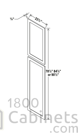 Rustic Wood - Tall Decorative Door Panel - 23-1/2"W x 90-1/2"H