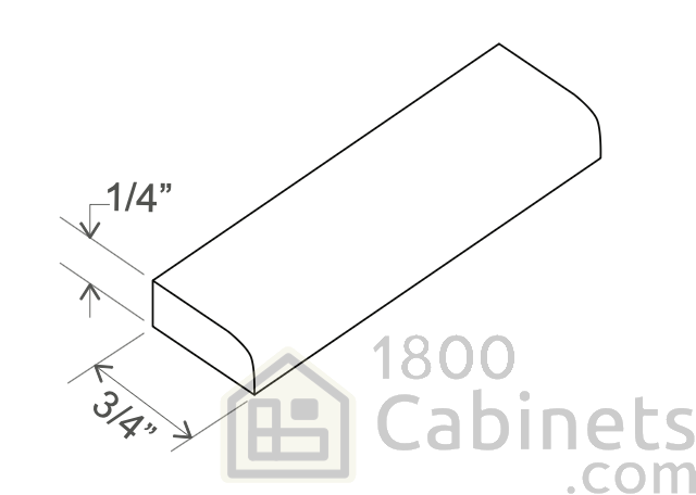 Slim Iron Black - Scribe Moulding - 96"W x 1/4"H x 5/8"D