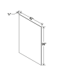 Shaker White - Finished Plywood Panel - 96"W x 42"H x 1/4"D