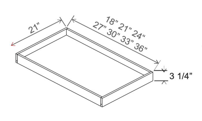 Roll Out Tray - Fits B18