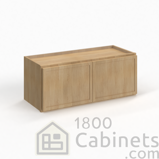 Slim White Oak - Wall Cabinet - 33"W x 15"H x 12"D - Double Doors
