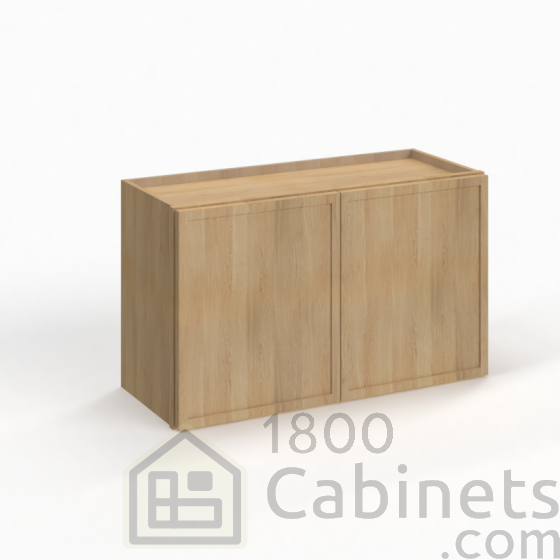 Slim White Oak - Wall Cabinet - 33"W x 18"H x 12"D - Double Doors