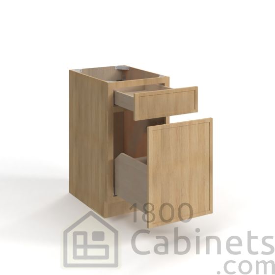 Slim White Oak - Base Waste Basket - 18"W x 34 1/2"H x 24"D