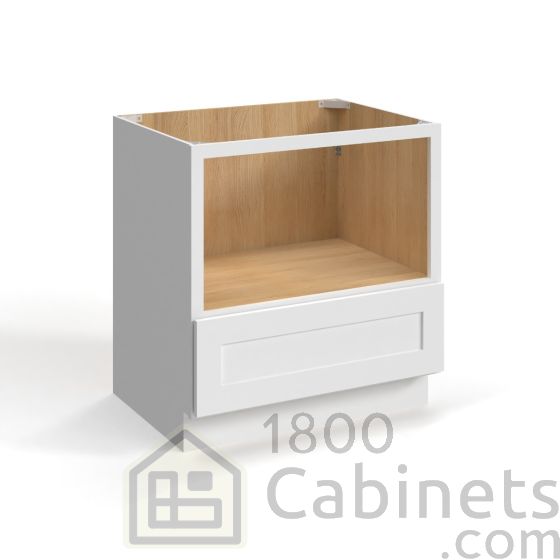 Shaker White - Microwave Base Cabinet - 30"W x 34-1/2"H x 24"D - 1 Drawer