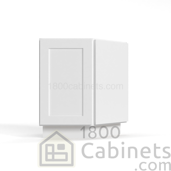 Shaker White - Base End Cabinet - 24"W x 34-1/2"H x 24"D - Double Doors