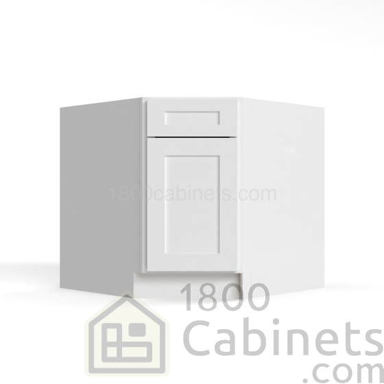 Shaker White - Corner Sink Base - 36"W x 34-1/2"H x 24"D