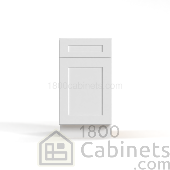 Shaker White - Two Drawer Base Cabinet - 18"W x 29-1/2"H x 21"D