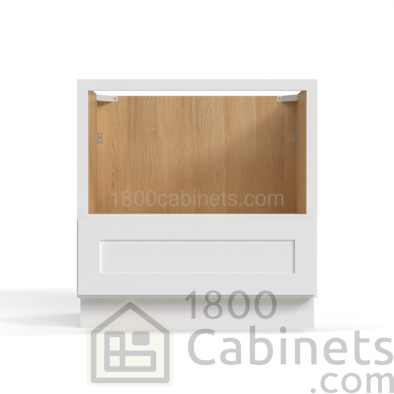 Shaker White - Microwave Base Cabinet - 33"W x 34-1/2"H x 24"D - 1 Drawer