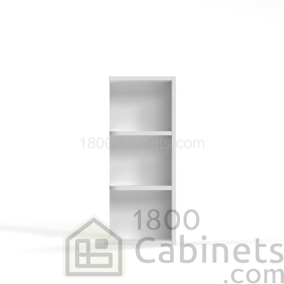 Shaker White - Wall End Shelf - 6"W x 30"H x 12"D - 2 Shelves