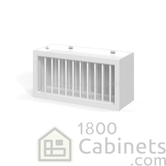 Shaker White - Wall Plate Rack Cabinet - 30"W x 15"H x 12"D
