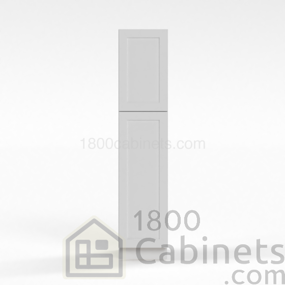 Shaker White - Wall Pantry - 18"W x 84"H x 24"D - Double Doors, 5 Shelves