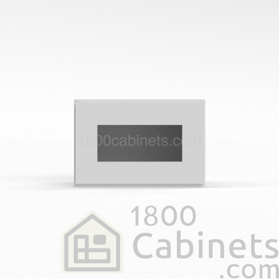 Shaker White - Wall Glass Door Cabinet - 12"W x 12"H x 12"D - Single Door
