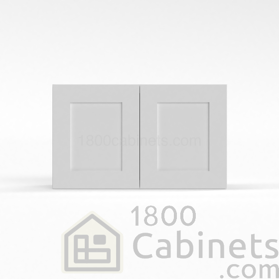 Shaker White - Wall Cabinet - 24"W x 18"H x 12"D - Double Doors