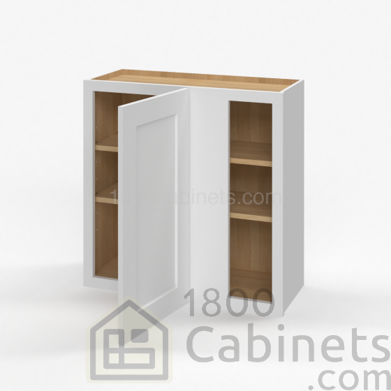 Shaker White - Wall Blind Corner Cabinet - 24"W x 30"H x 12"D - Single Door - 2 Shelves
