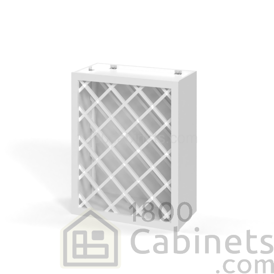 Shaker White - Wall Wine Rack Cabinet - 24"W x 30"H x 12"D