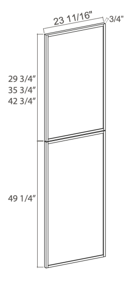 Slim Aston Green - Tall Decorative Door Panel - 23-1/2"W x 90-1/2"H