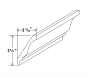 Shaker Gray - Decorative Crown Moulding - 96"W x 4-3/8"H x 11/16"D