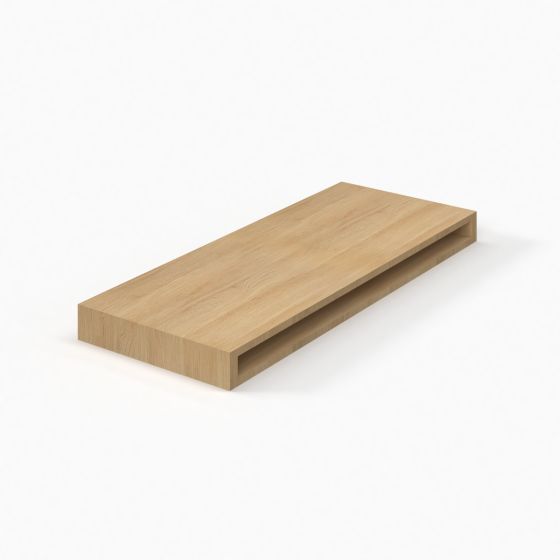 Slim White Oak - Floating Shelf - 24"W x 2-1/16"H x 12"D