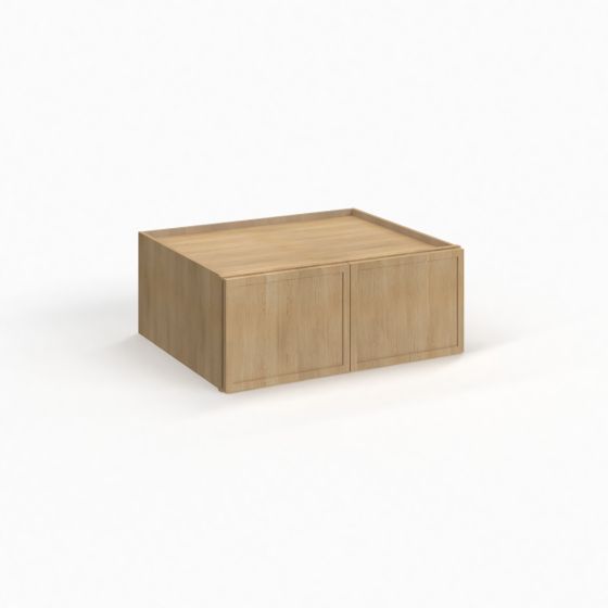 Slim White Oak - Wall Cabinet - 30"W x 12"H x 12"D - Double Doors