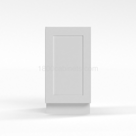 Shaker White - Base Cabinet - Full Height Door - 12"W x 34-1/2"H x 24"D - Single Door, 1 Shelf