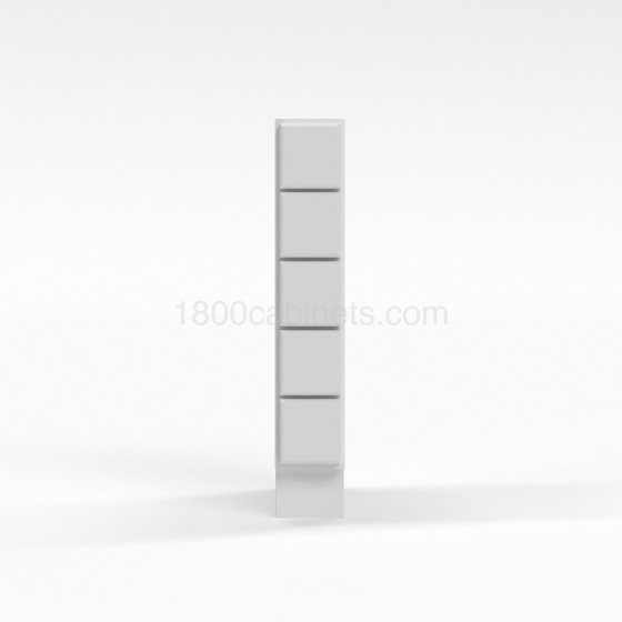 Shaker White - Base Spice Drawer - 34 1/2"W x 24"H x 6"D - 5 Drawers