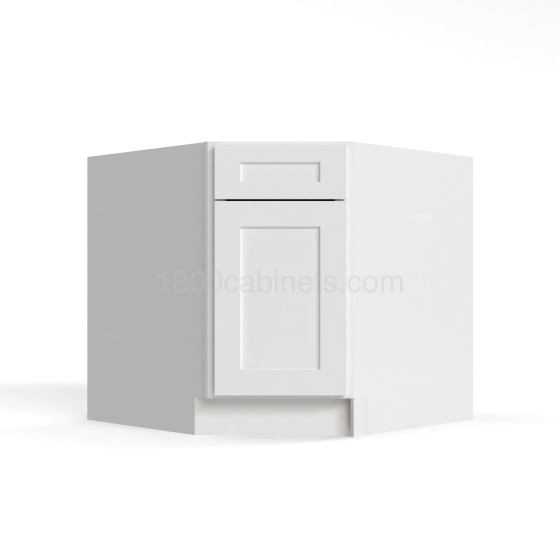 Shaker White - Corner Sink Base - 36"W x 34-1/2"H x 24"D