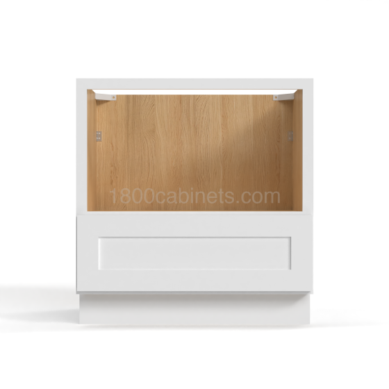 Shaker White - Microwave Base Cabinet - 33"W x 34-1/2"H x 24"D - 1 Drawer