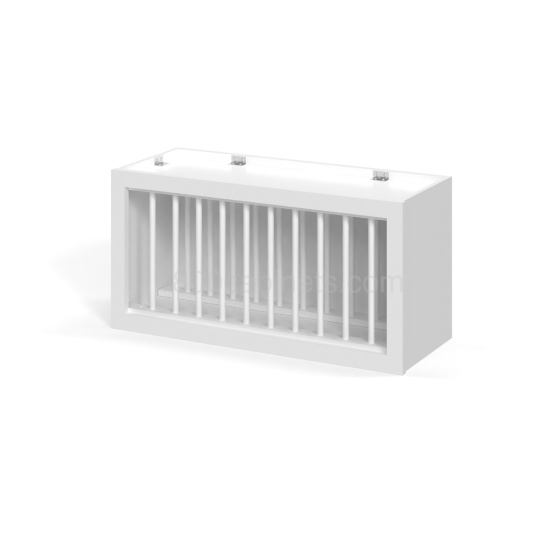 Shaker White - Wall Plate Rack Cabinet - 30"W x 15"H x 12"D