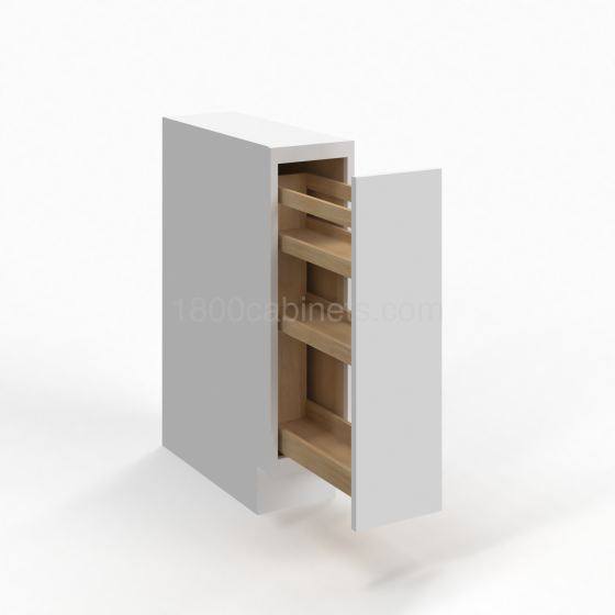 Shaker White - Spice Pull Base Cabinet - 6"W x 34-1/2"H x 24"D