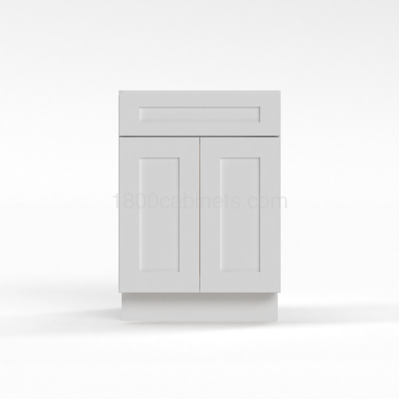 Shaker White - Vanity Sink Base Cabinet - 24"W x 34-1/2"H x 21"D