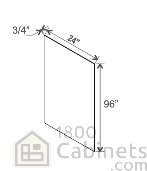 Slim Iron Black - Shelf Board - 24"W x 96"H X 3/4"D