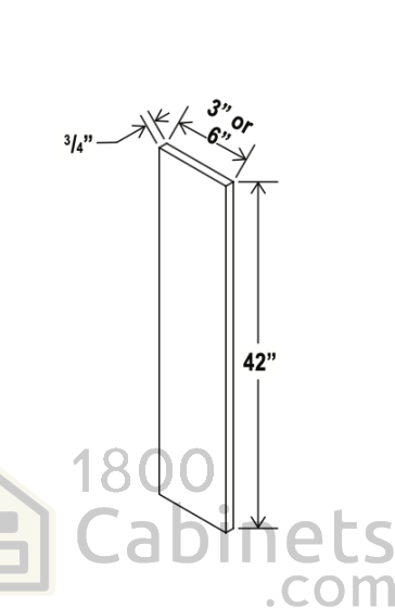 Rustic Wood - Wall Filler - 3"W x 42"H x 3/4"D