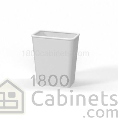 35 QT silver waste bin