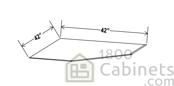 Sage Breeze - Corner Sink Front Floor - 42"W x 42"H - for use with DCSF42