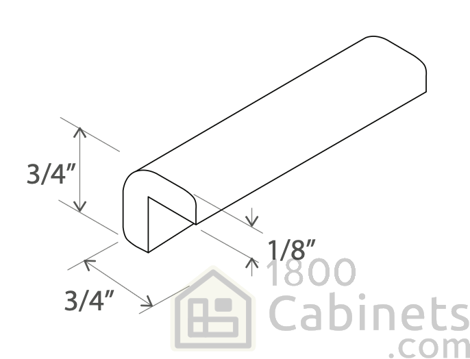 Slim Iron Black - Outside Corner Moulding - 96"W x 3/4"H x 3/4"D